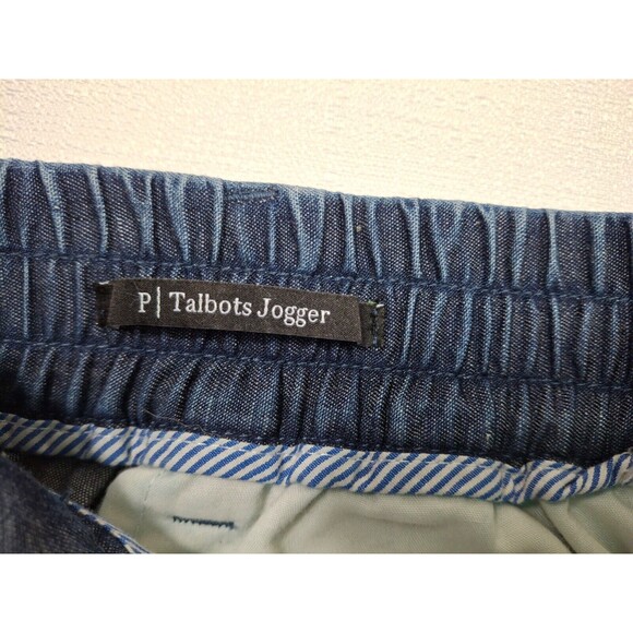 Talbots Chambray Lyocell Linen Jogger Pants Women's Size P Blue Relaxed Petite - Picture 5 of 8